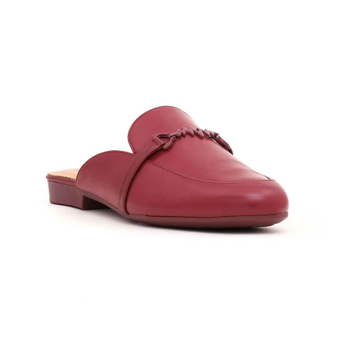 Maroon Back Open Mule WN5314