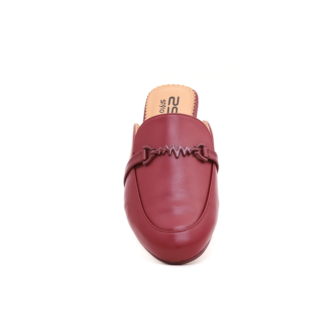 Maroon Back Open Mule WN5314