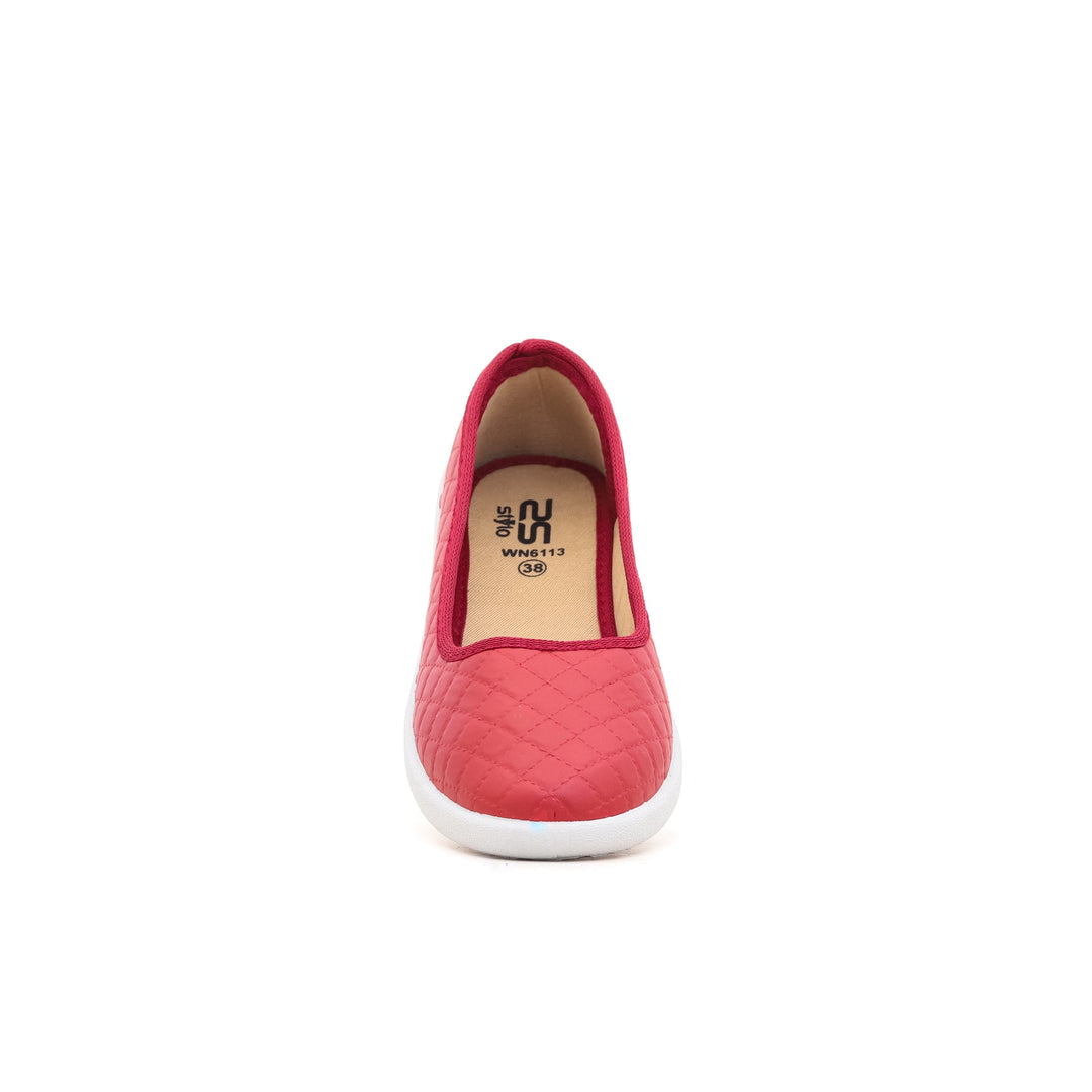 Maroon Canvas Slip On  WN6113