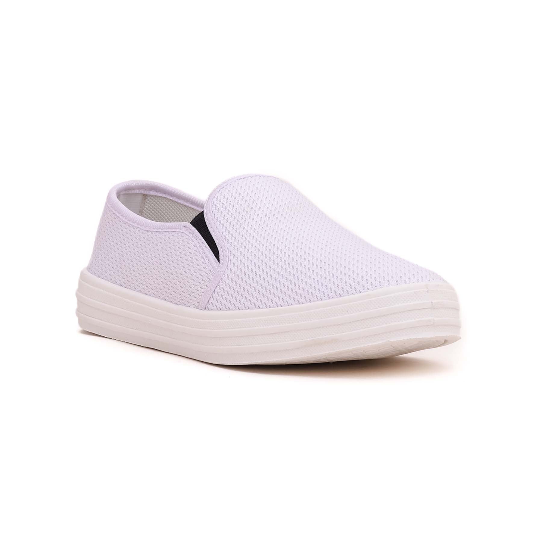 White Casual Slip Ons WN6132