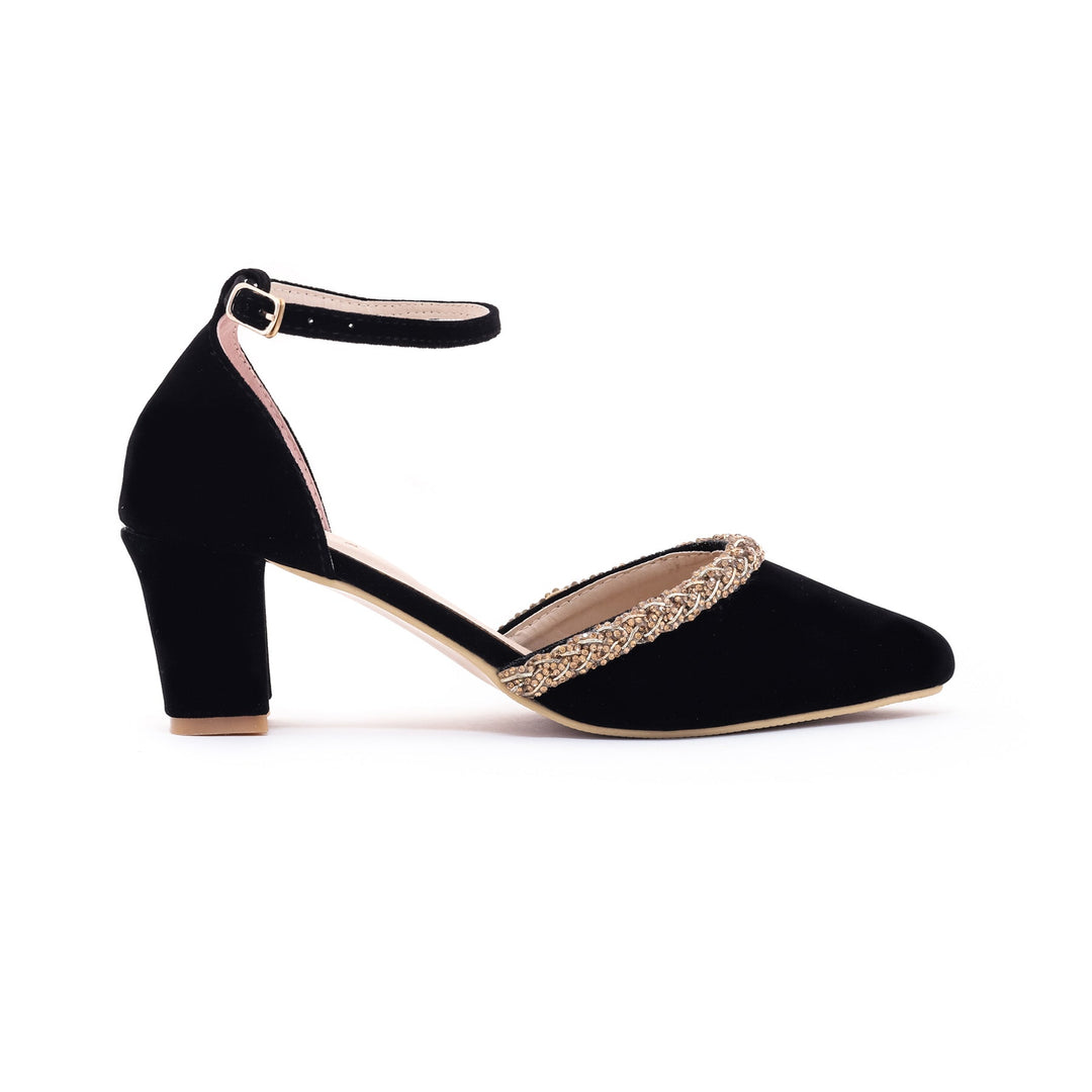 Black Winter Court Shoes WN7227