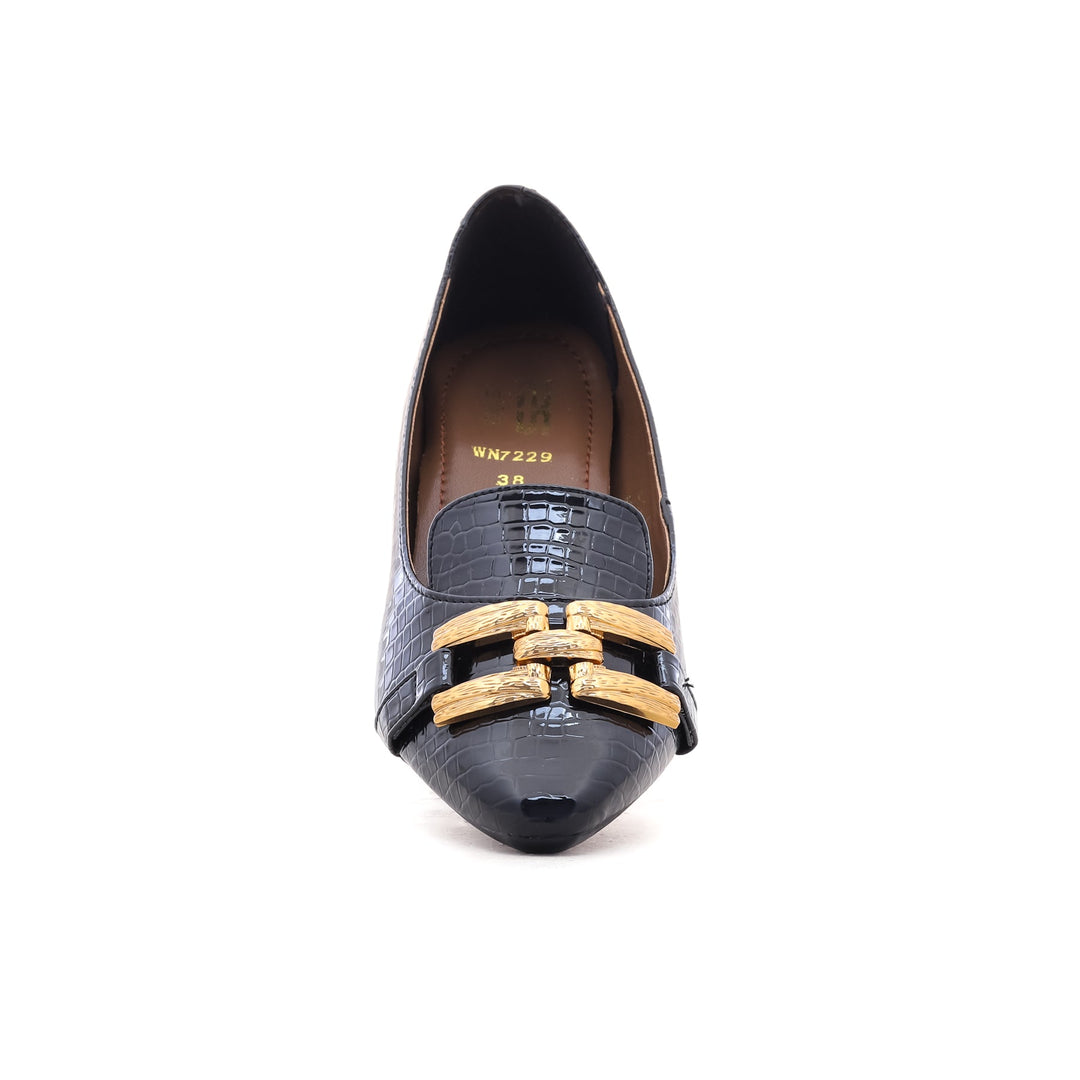 Black Winter Court Shoes WN7229