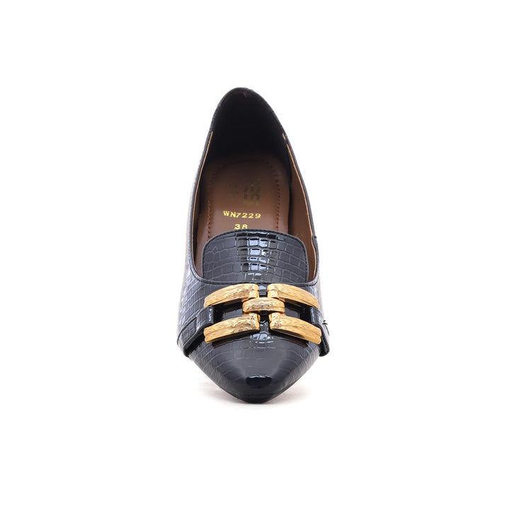 Black Winter Court Shoes WN7229