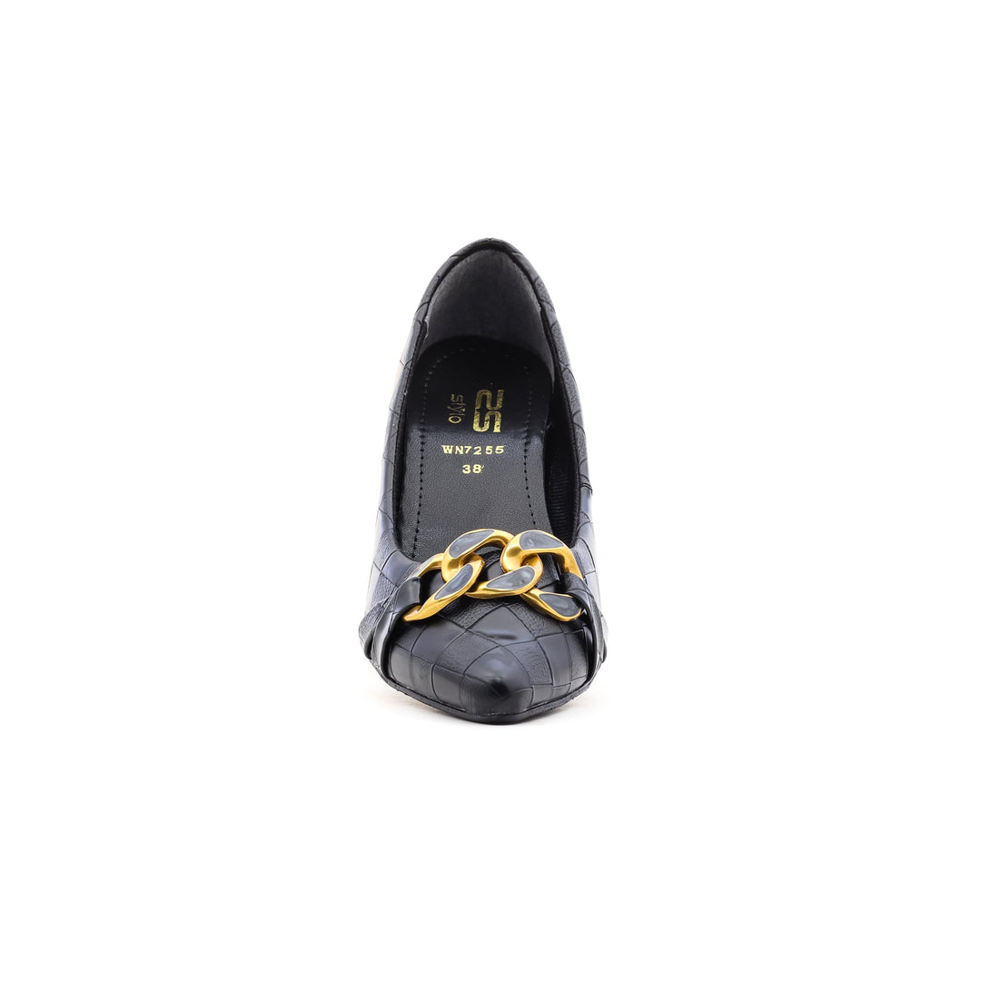 Black Winter Court Shoes WN7255