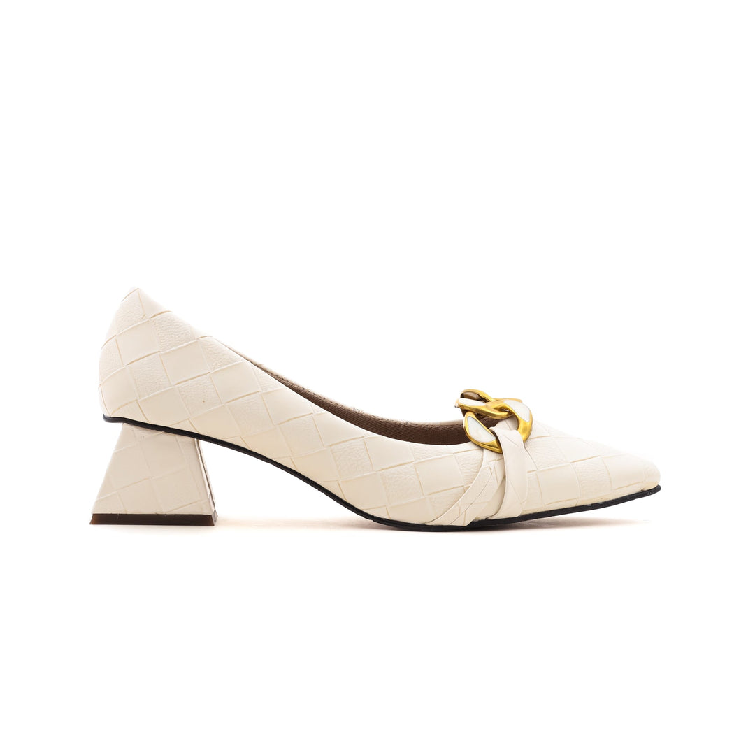 Cream Winter Court Shoes WN7255