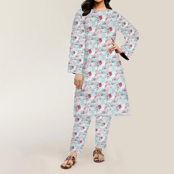 2PC- Unstitched Digital Printed Cambric Suit PW3467